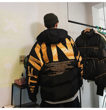 画像をギャラリービューアに読み込む, ダウンビッグシルエット 韓国 フード付き ハイネック キルティング アウター 大きいサイズ 秋冬