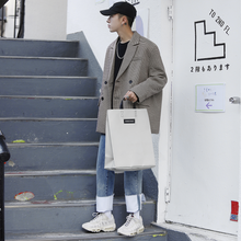画像をギャラリービューアに読み込む, 20%OFF メンズ テーラードジャケット ダブル チェック オーバーサイズ 韓国 ストリート 秋冬