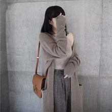 画像をギャラリービューアに読み込む, ロングカーディガン レディース アウター 羽織 韓国風 コート秋冬新品