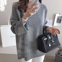 画像をギャラリービューアに読み込む, レディース アウトカット 配色 タートルネック♡ トップス セーター 秋冬新品