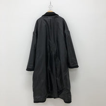 画像をギャラリービューアに読み込む, ハンサムマキシ丈ウールローブコート ブラック