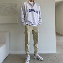 画像をギャラリービューアに読み込む, ユニセックス ハーフジップスウェット ロゴMTM 3色