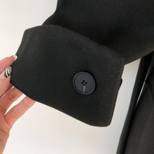 画像をギャラリービューアに読み込む, ハンサムマキシ丈ウールローブコート ブラック