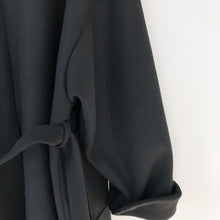 画像をギャラリービューアに読み込む, ハンサムマキシ丈ウールローブコート ブラック