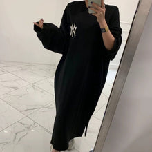 画像をギャラリービューアに読み込む, ワンピース ロゴ スウェット シンプル カジュアル ロング