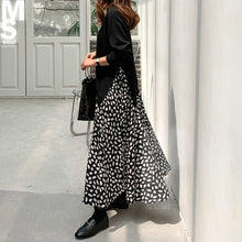 画像をギャラリービューアに読み込む, ニットレイヤード レオパード 異素材 ワンピース 大きめセット 秋冬新品