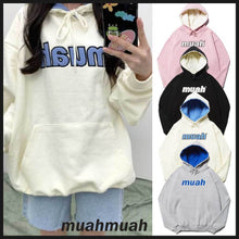 画像をギャラリービューアに読み込む, MUAHMUAH COMBI POINT SIGNATURE HOODIE 4色 ダボっと